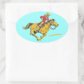 Stickers Cowboy Paard Rodeo Rider Race Barrel Pet (Tas)