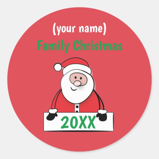 Stickers - Custom Family Christmas (naam toevoegen (Voorkant)