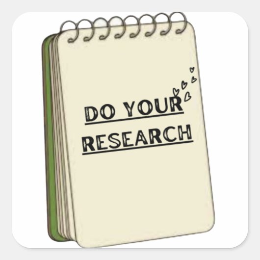 stickers "Doe je onderzoek" (Voorkant)