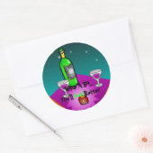 Stickers, een beetje wijn, je zult je beter voelen ronde sticker (Envelop)