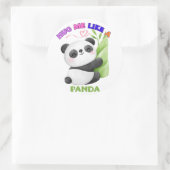 🐼 Stickers en labels - Knuffel me als een panda (Tas)