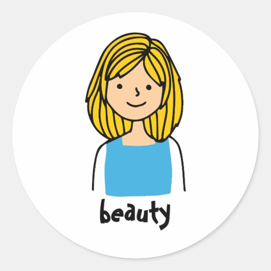 stickers en labels voor schoonheidsmeisjes (Voorkant)