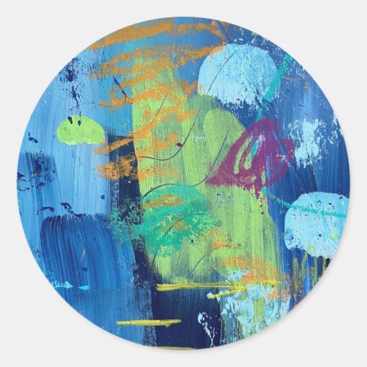 Stickers en zeehonden in het onderwatergrotontwerp (Voorkant)