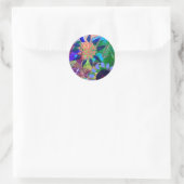 Stickers en zegels in abstract bloemendesign (Tas)