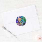 Stickers en zegels in abstract bloemendesign (Envelop)