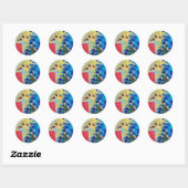 Stickers en zegels in een Ander Wereld Ontwerp (Vel)