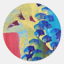 Stickers en zegels in een andere wereld ontwerp