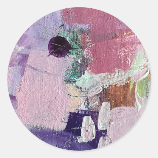 Stickers en zegels in roze marshmallow ontwerp (Voorkant)