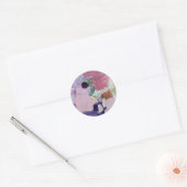 Stickers en zegels in roze marshmallow ontwerp (Envelop)