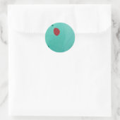 Stickers en zegels met vliegend kersenontwerp (Tas)