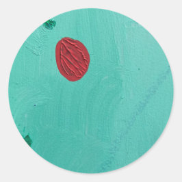 Stickers en zegels met vliegend kersenontwerp