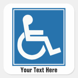 Stickers/etiketten met handbediende tekens vierkante sticker