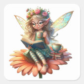 Stickers - Fantasy schepsel lezen boek (Voorkant)
