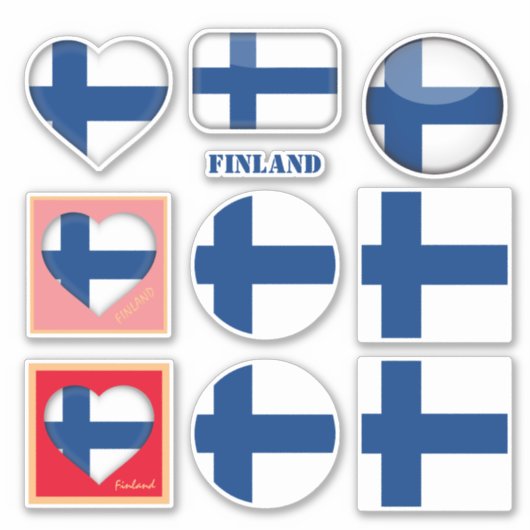 Stickers & Finse vlag, Hart / sport (Voorkant)