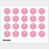 Stickers Floral Cross Christening Rose Pink (Vel)
