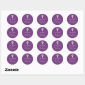 Stickers Floral Cross Christening Sweet Plum (Vel)