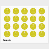 Stickers Floral Cross Christening Yellow (Vel)