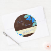 Stickers - Floral Flurry - Bruin en Blauw (Envelop)