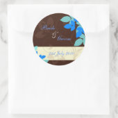 Stickers - Floral Flurry - Bruin en Blauw (Tas)