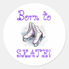 Stickers- Geboren in Schaats! Ronde Sticker