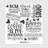 Stickers gedragsanalist, BCBA, BCBA (Vel)