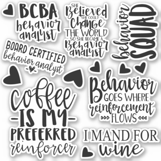 Stickers gedragsanalist, BCBA, BCBA (Voorkant)