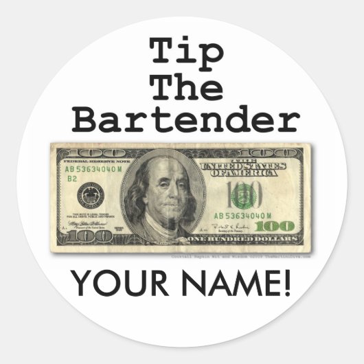 Stickers - GEef DE BARTENDER EEN FOI! (Voorkant)