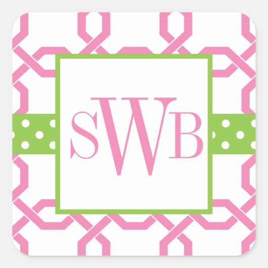 Stickers, gegrammfooneerd vierkante sticker (Voorkant)