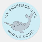 Stickers gemaakt op verblindende walvis (Voorkant)