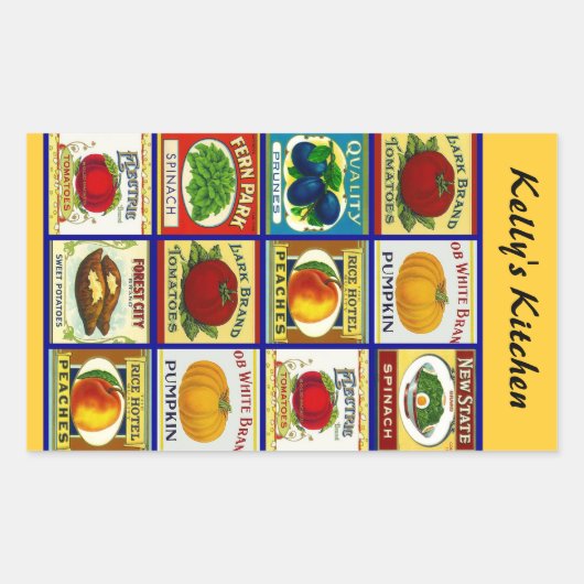 Stickers Gepersonaliseerde  Can-Labels Keuken (Voorkant)