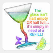 STICKERS - GLAS HALFVOL (Voorkant)