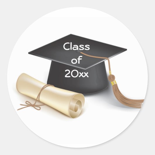 Stickers/Graduation Class of 20xx Ronde Sticker (Voorkant)