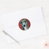 STICKERS Greyhound Sticker Brindle hondenliefhebbe (Envelop)