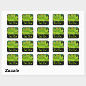 stickers hallo met groene modachtige kalk (Vel)