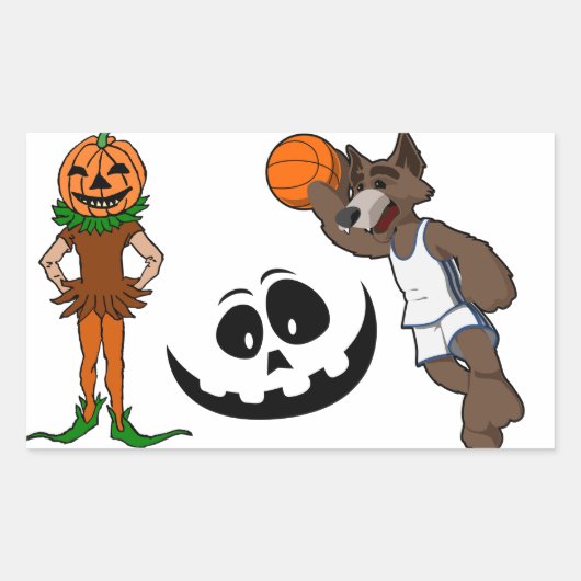 Stickers Halloween basketbal skeletten dag (Voorkant)