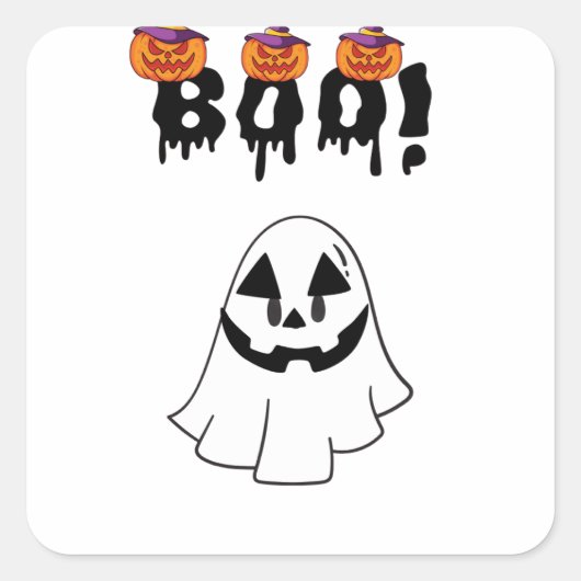 stickers Halloween Boo (Voorkant)