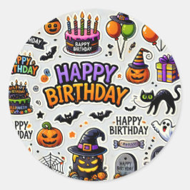 Stickers Halloween mix door basketbal