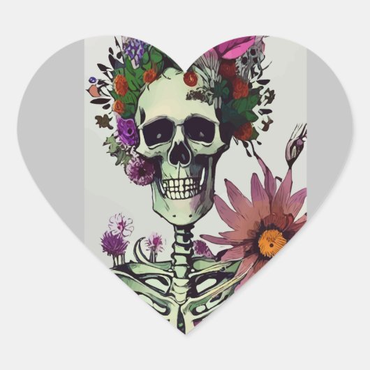 Stickers halloween skelet nooit beter (Voorkant)