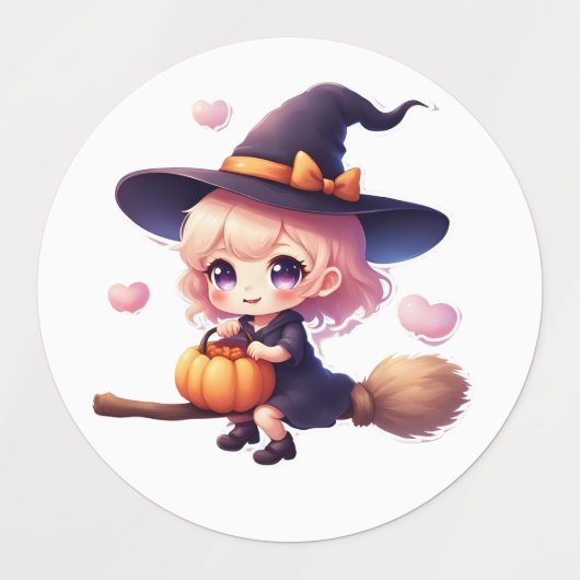 Stickers Halloween Sorcière Kawaii – Schattigee he (Design 2)