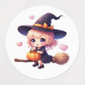 Stickers Halloween Sorcière Kawaii – Schattigee he (Design 1)