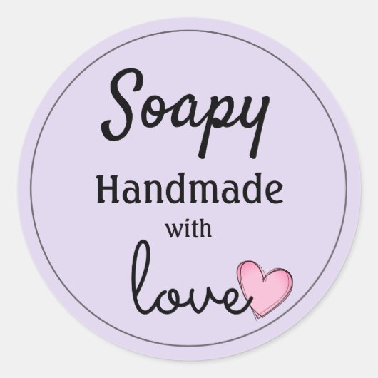 Stickers - handgemaakt met liefdesontwerp (Voorkant)