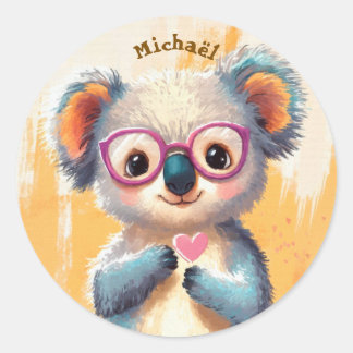 Stickers Happy Koala Valentijnsdag Kinderen School
