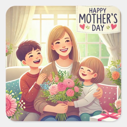 Stickers happy mother day (Voorkant)