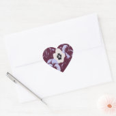 Stickers Hart van Viooltjes Bloemige Sticker (Envelop)