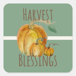 Stickers: Harvest Blessings Vierkante Sticker