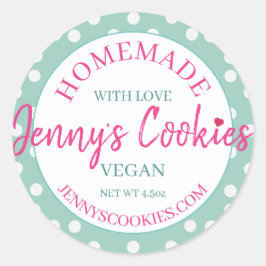 Stickers homemade met Love Jennys Cookies Design2