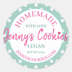 Stickers homemade met Love Jennys Cookies Design2