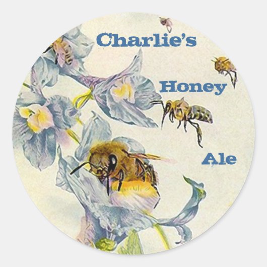 STICKERS HONEY Ale Homebrew Etikettering Sticker w (Voorkant)