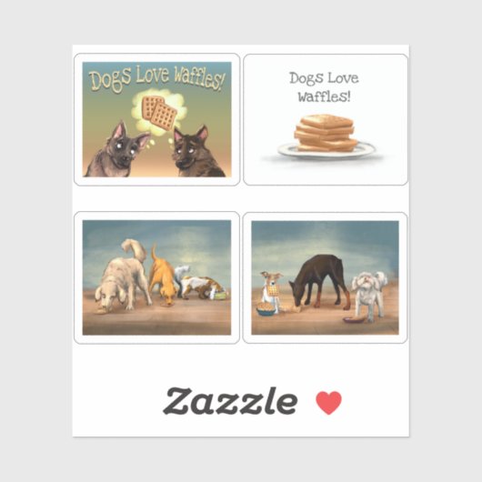 Stickers houden van wafels (Vel)