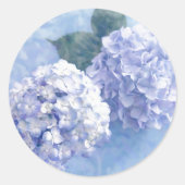 Stickers-Hydrangea Flowers Ronde Sticker (Voorkant)